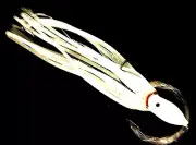 Delta Saltwater 2-Hook Rigged 4.5-inch Voodo Scented Glow-in-Dark White Squid