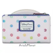 Disney Parks Epcot 40th Anniversary Spaceship Earth Loungefly ID Card Wallet