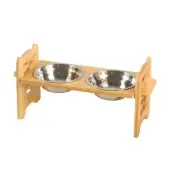 Adjustable Dog Feeder with Stand Raised Dog Bowls Dishes Dog Bowls Pet