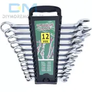 Metric Combination Wrench Set 8mm to 22mm Dual-Purpose Spanner Car Repair Tool