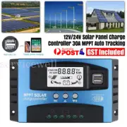 Solar Panel Regulator Charge Controller 12V/24V Auto Focus Tracking MPPT PWM USB