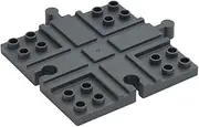 1 x Rotating 4-Way Intersection, Track Connector, Railway Accessories, Wooden Railway Accessories Adapter Compatible with Brio, Lillabo, Thomas and Friends, Melissa