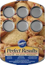 Perfect Results Premium Non-Stick Steel Cupcake and Muffin Pan, Muffin Top Size,