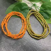 2 PC Handmade Plus Waist Beads Jewelry African Boho Bracelet Anklet Set New 8603