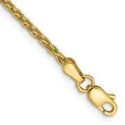 14k Yellow Gold 1.75mm Parisian Wheat Chain Ankle Bracelet