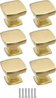 6 Pcs Drawer Knobs Black Drawer Knobs Square Door Knobs - Cupboard Door Knobs Kitchen Cabinet Knobs Kitchen Hardware, 29x26mm Black (Color : Gold 2)