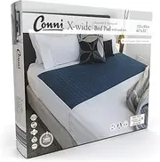Conni X-Wide Reusable Bed Pad with Tuck-ins, Absorbent, Waterproof and Washable Protector Pad for Incontinence, Bed Wetting and Perspiration, Teal Blue, 153 x 85 cm