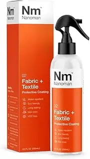 [Nanoman] Water Repellent/Waterproof Spray for Fabric & Shoes. Latest Nano-Technology Formula. Eco friendly. No Fluoropolymers or Alcohols. Stain & Liquid Protection Spray for Fabric incl. Couch, Sofa