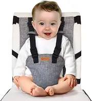 Portable Booster Seat for Baby & Children - Foldable High Chair for Home & On The Go - Travel High Chair Adjustable and Safe