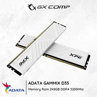 威剛 Adata XPG Gammix D35 2X8GB DDR4 3200MHz 內存 Ram 16GB 白色