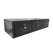 1700 x 600 x 380mm Black Alloy 3 Drawer Unit for Ute Truck Tool box Canopy Carav