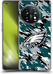 Head Case Designs Officially Licensed NFL Camou Philadelphia Eagles Logo Soft Gel Case Compatible with OnePlus 11 5G