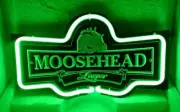 Moosehead Lager Beer 3D Carved 14" Neon Light Sign Lamp Bar Decor Real Glass