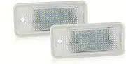DEMULAX 2PCS Car LIGHT License Number Plate Light Lamp 12V LIGHT, for, A3 S3 8P A4 B6 B7 A5 A6 4F Q7 A8 S8 C6 Cabriolet White Light Car Number Plate Light
