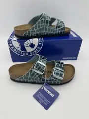New Birkenstock Arizona Women’s Gator Gleam Two Strap Comfort Sandal Size 37 6
