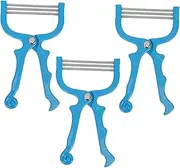 SAFIGLE 3Pcs Facial Hair Remover Spring Manual Epilator for Smooth Skin Easy to Use Hair Removal Tool for Daily Use Blue Color present for Friends and Family