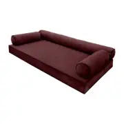 SLIPCOVER ONLY V6 Velvet Indoor Daybed Mattress Pillow Contrast Trim Full AD368