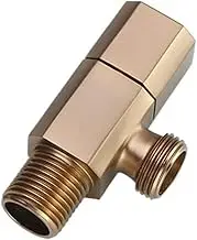 Faucet Angle Valve, Gold G1/2" Wall Mounted Angle Valve Solid Brass Single Dual Outlet Bathroom Accessories for Home(Golden Single)