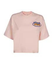 Brioches cropped T-shirt M Pink