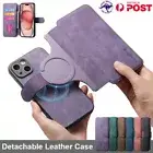 Detachable Leather Magnetic Flip Wallet Case For iPhone 16 15 ProMax 14 13 12 11