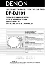 Denon DP-DJ101 Turntable Owners Manual