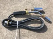 Propane LPG Gas Heating Burner Torch W/ Gas Hose POL Valve Fitting & 2 Nozzles