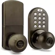 Milocks TKK-02AQ Digital Door Knob Handle Lock with Electronic Keypad - Keyless