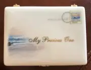 My Precious One Heirloom Porcelain Music Box “Footprints In The Sand”