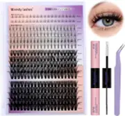 Wendy Lashes DIY Eyelash Extension Kit - Individual Lashes, 7D Spike Fans, Bo...