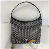 在飛比找蝦皮購物優惠-二手真品GOYARD 戈雅 黑色 限定 彩繪 紫愛心 Boh