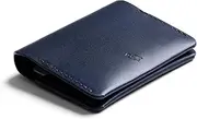 [Bellroy] Under Cover (Slimline Leather Card Wallet/Holder with Card Storage, Quick Access Slot, Plus Space for Folded Bills) - Navy