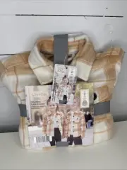 Lily & Dan Children’s Plaid Shacket - Size 3T New Tan Flannel