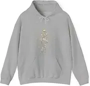 [X.Style] Fairy Grunge Fairycore Aesthetic Butterfly Skeleton Gothic Hoodie for Adults Hooded Neck Long Sleeve Pullover Grey L