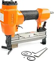 KAMSIN V1015 Pneumatic Picture Frame Nailer Gun – 30 Gauge V-Nailer, Drives 5/16" to 19/32" (7-15mm) V-Nails – Professional Picture Frame Joiner Tool for DIY Picture Frames Making & Carpentry