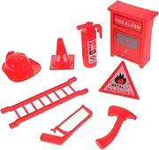 Abaodam 8pcs Miniature Fire Extinguisher Realistic Pretend Play Firefighter Tools for Dollhouse Role Playing Safe Design for Imaginative Rescue Missions