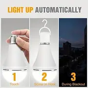 Rechargeable Emergency Led Light Bulb With Hook Stay Lights Up When Power Failure E27 LED Light Bulbs For Home Campinp Hiking