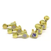 6 Left Handed Electric Guitar Tuning Pegs Machine Heads w/Small Elliptic Gold