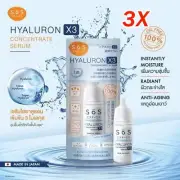 3Pcs SOS Hyaluron X3 Concentrate Serum 30ml Boost Skin Hydration Moisture Gloss