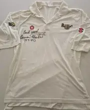 DEVON MALCOLM SIGNED MATCH WORN NORTHAMPTONSHIRE NORTHANTS CRICKET SHIRT ENGLAND
