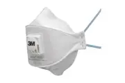 3M 9322A Disposable Respirator Face Mask Flat Fold Valved P2 10 Pack