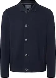 [Maerz] Men's Overshirt 571800_399 60 Cardigan Sweater, Navy, 50, Navy, 60