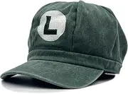 [IFHDO] Marrio Baseball Cap, Marrio Sun Protection Cap, Adjustable Baseball Cap, Snapback Sun Hat, Baseball Cap for Children, Cotton Hat, Personalised Sun Protection for Boys 3-10 Years, Green, 58-60