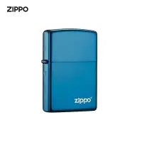 在飛比找Yahoo!奇摩拍賣優惠-Zippo打火機旗艦店原裝正版藍冰商標Zippo打火機男送男