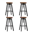 Levede 4x Bar Stools Industrial Kitchen Stool Wooden Barstools Swivel Chairs