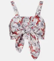 [Posse] Posse Luna floral linen crop top UK 6 multicoloured