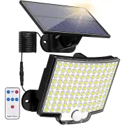 Solar Light Outdoor 106 LED Super Bright Motion Sensor Solar Strong Power LED Garden Wall Lamp IP65 Waterproof 4 Working