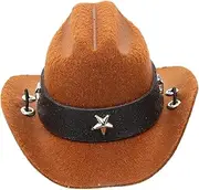 VERDANVERSE Adorable Cowboy Hat for Pets Dog and Kitten Hat Durable Material for Cosplay Parties and Photos Stylish Pet Accessory with Comfort Random Color
