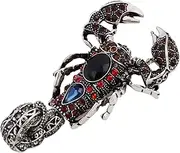 [YYBONNIE] Vintage Silver Tone Insect Scorpion Animal Crystal Rhinestone Brooch Pin Pendant Party Jewelry