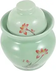 [CHICAMPERA] Ceramic Pickle Jar with Lid Food Storage Container for Pickled Vegetables and Jams Sealing Storage Jar for Kitchen Use Smooth Surface and Fine Texture Convenient Design
