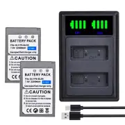 2 Battery +LCD Charger For BLS-5 BLS5 Olympus PEN E-PL5 E-PL6 E-PL7 E-PL8 E-PL10